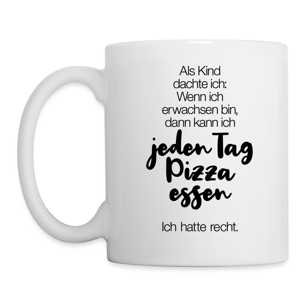 Tasse Pizza - Weiß