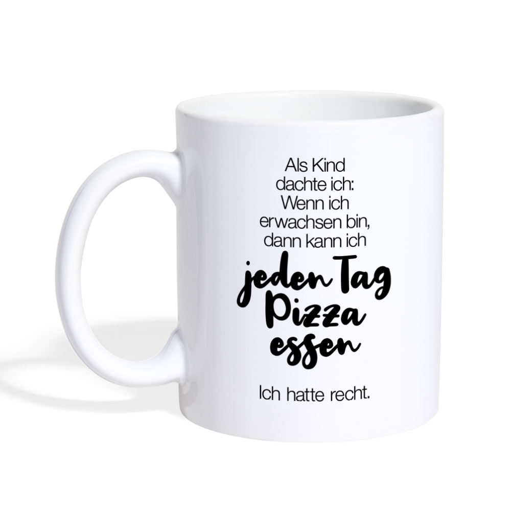 Tasse Pizza - Weiß